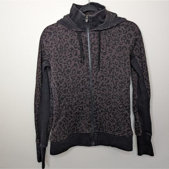 Athleta Triumph Hoodie Leopard Print | Size Small - Picture 3 of 9